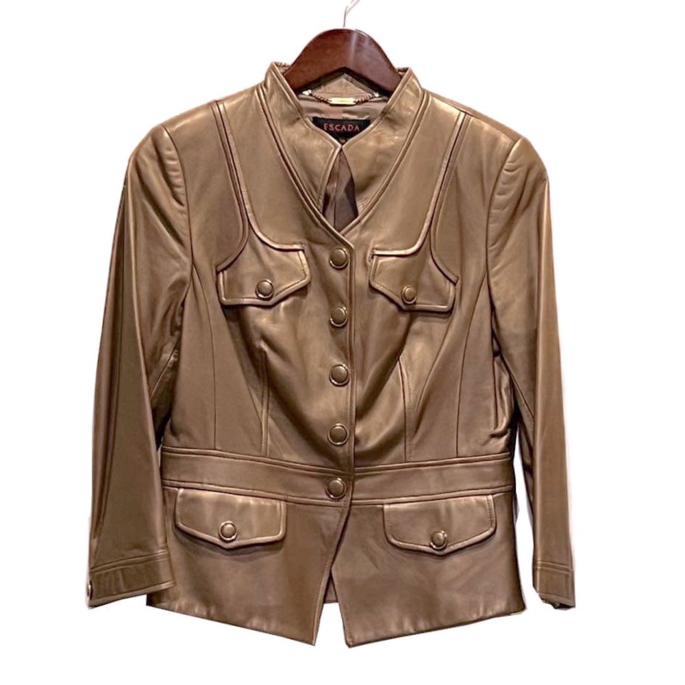 Escada metallic lambskin jacket